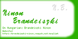 ninon brandeiszki business card